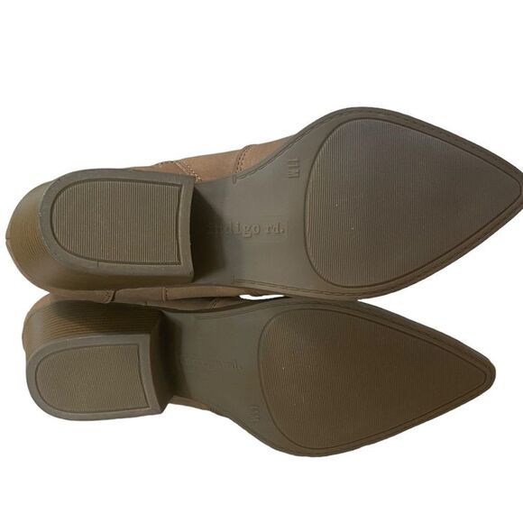 Indigo Rd Wm’s Sz 11 Chestnut Side Zip Suede Western Booties Boots - Picture 8 of 8